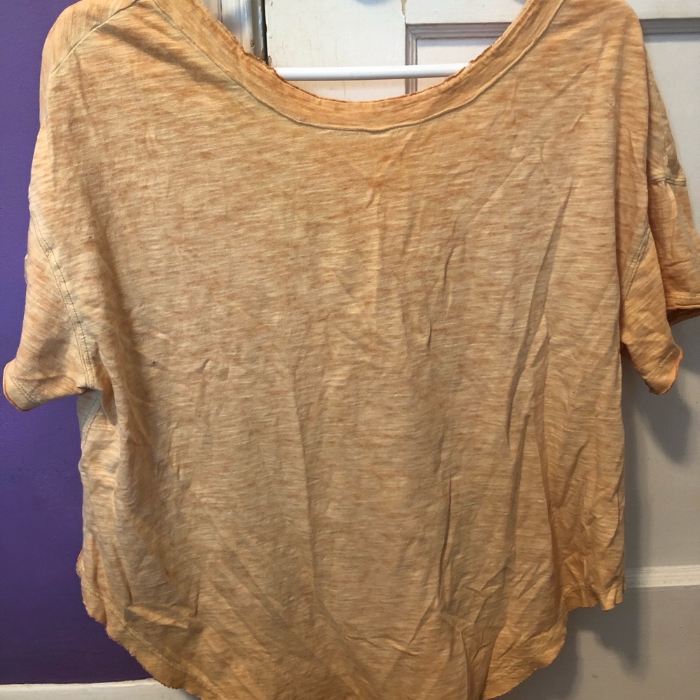 Free People orange low back shirt